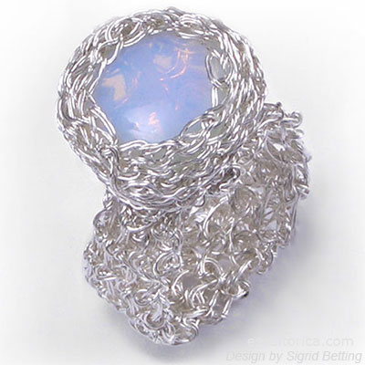 geh&auml;kelter Schmuck aus FeinSilber - Sigrid Betting escultorica.com