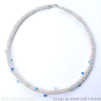 geh&auml;kelter Schmuck aus FeinSilber - Annegret Kohn escultorica.com